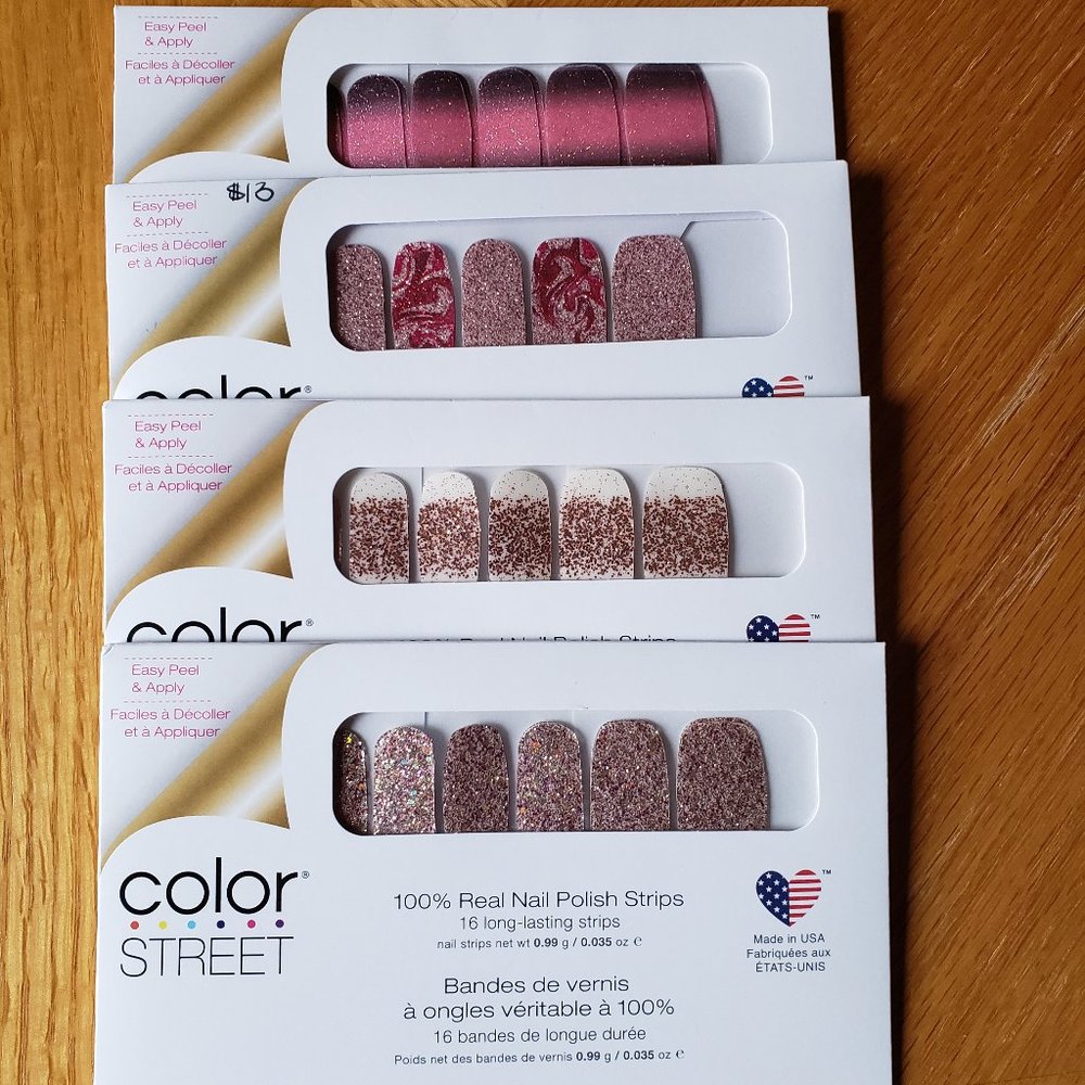 Color Street Pink GLITTER Bundle!  Retired!